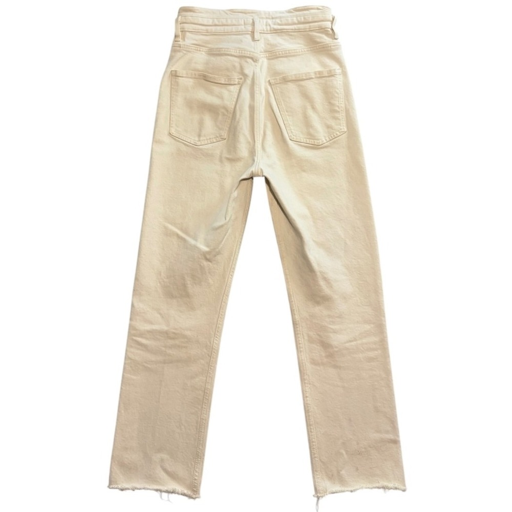 & Other Stories Los Angeles Atelier Cream Raw Hem Straight Leg Jeans EUR 38 - Picture 2 of 8